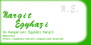 margit egyhazi business card