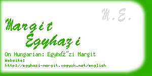 margit egyhazi business card